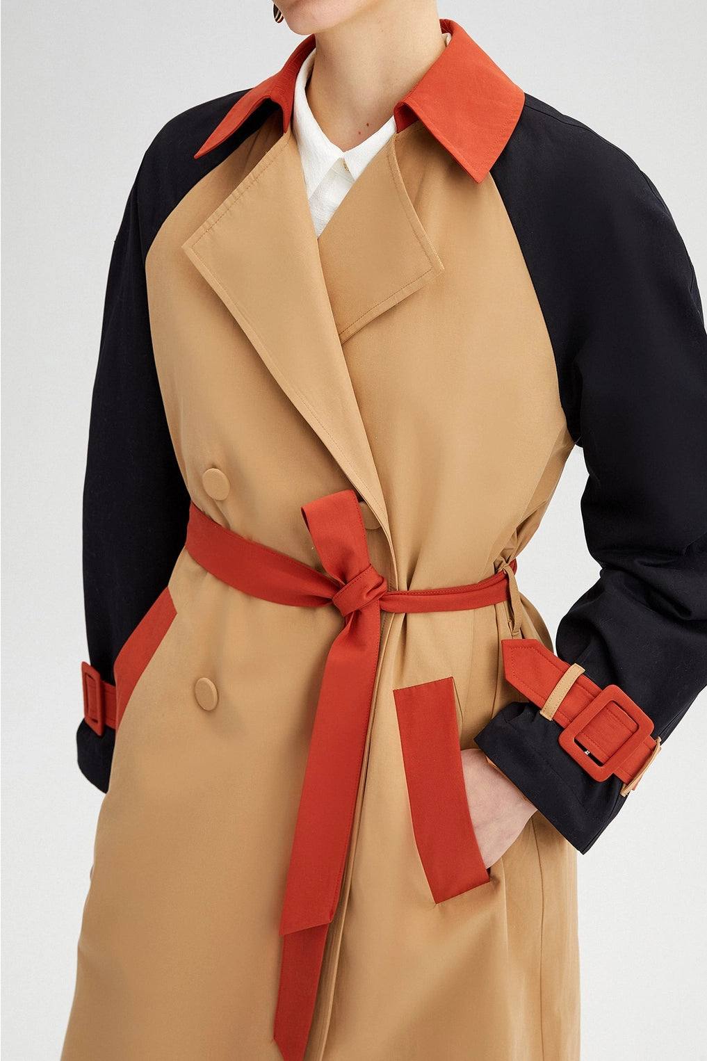 Gabardina Cosmo Colorblock / Disponible en Pre-order